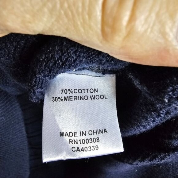 Peter Millar Merino Crewneck Sweater Sz L Navy Breton Striped Nautical Preppy - Picture 6 of 6